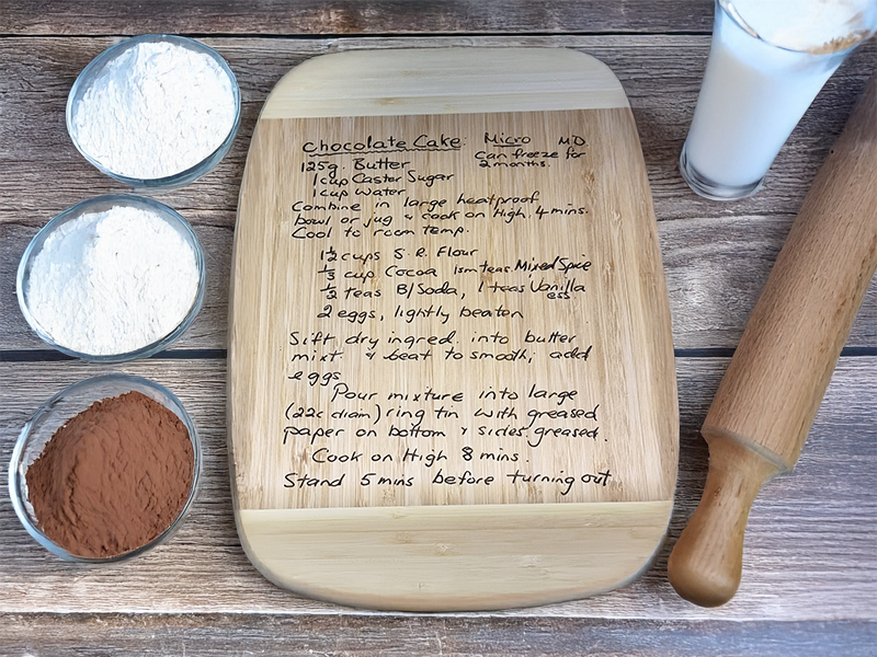 Cutting board  — laser cut / engraved by GeoSaffer, Auckland