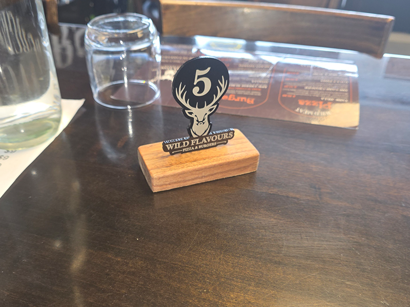 Table Numbers — custom work by GeoSaffer, Auckland